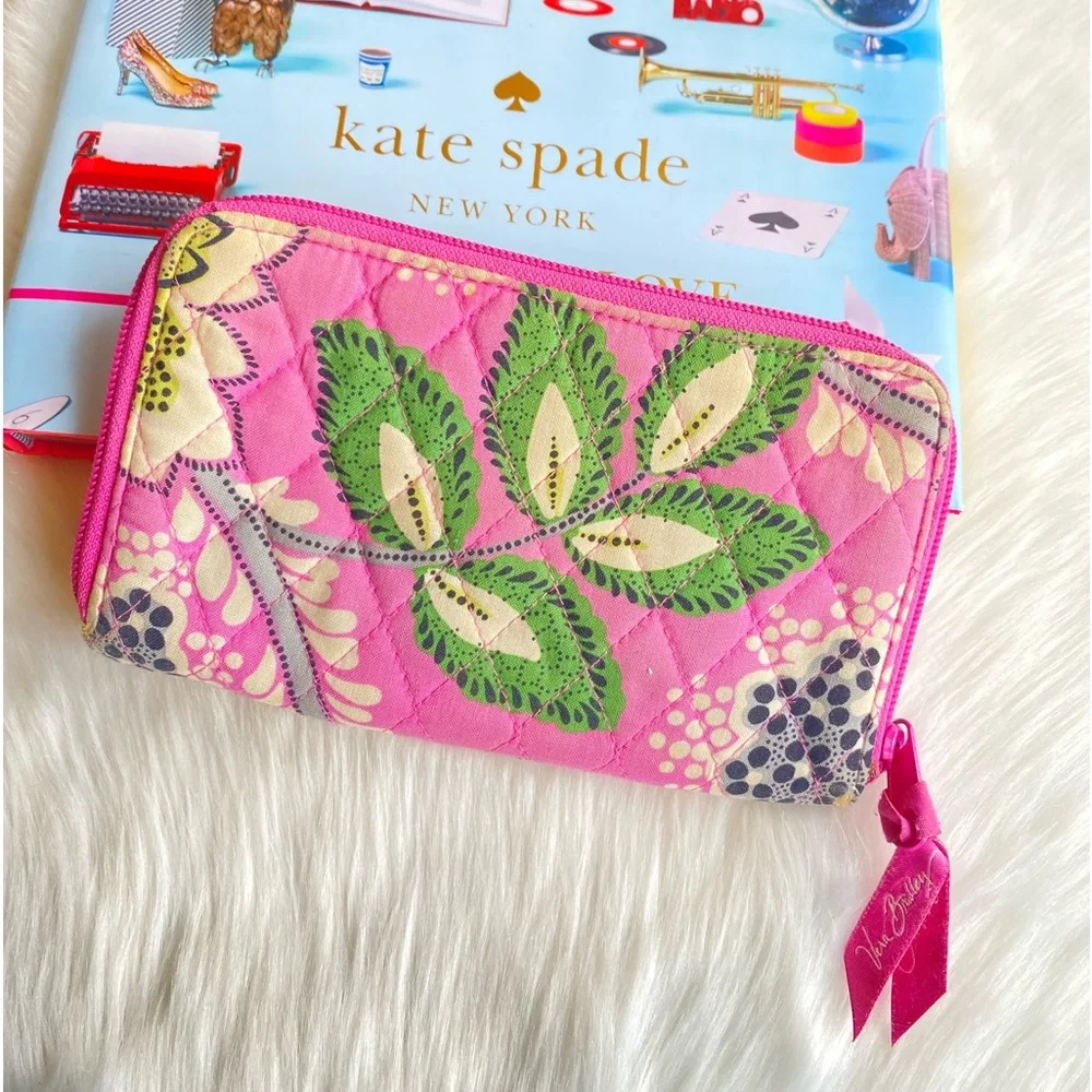 Vera Bradley Pink Zipper Wallet - Picture 7 of 11